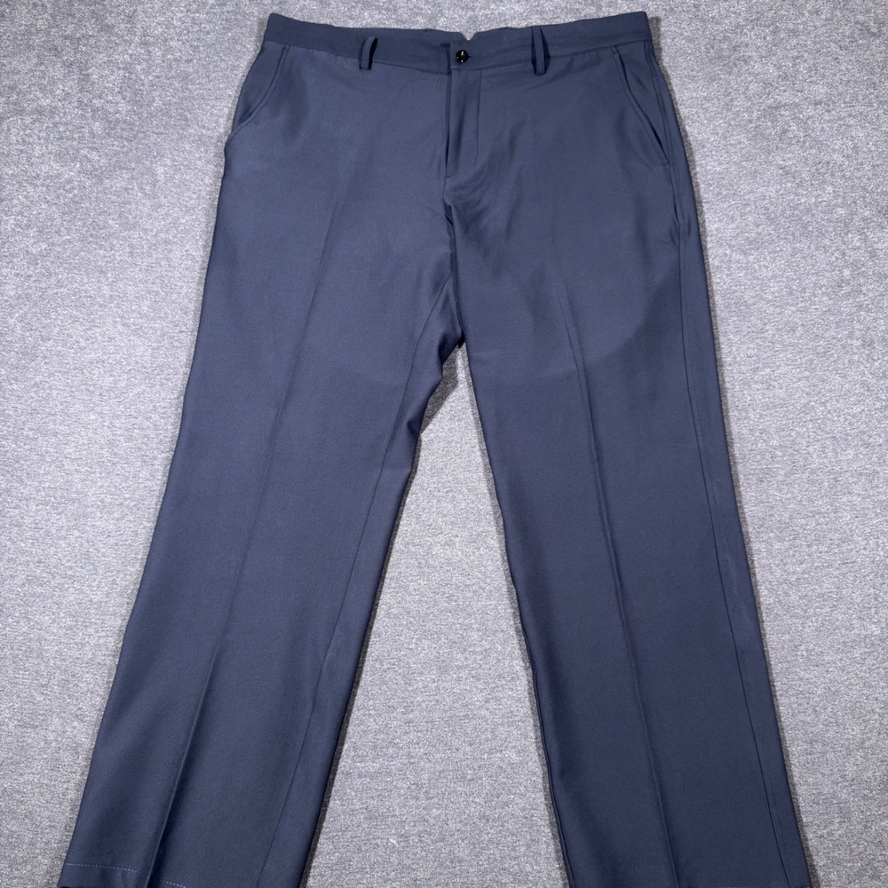 Dunning Golf Pants Mens 36x30 Navy Blue‎ Stretch Performance Flat Front Trousers